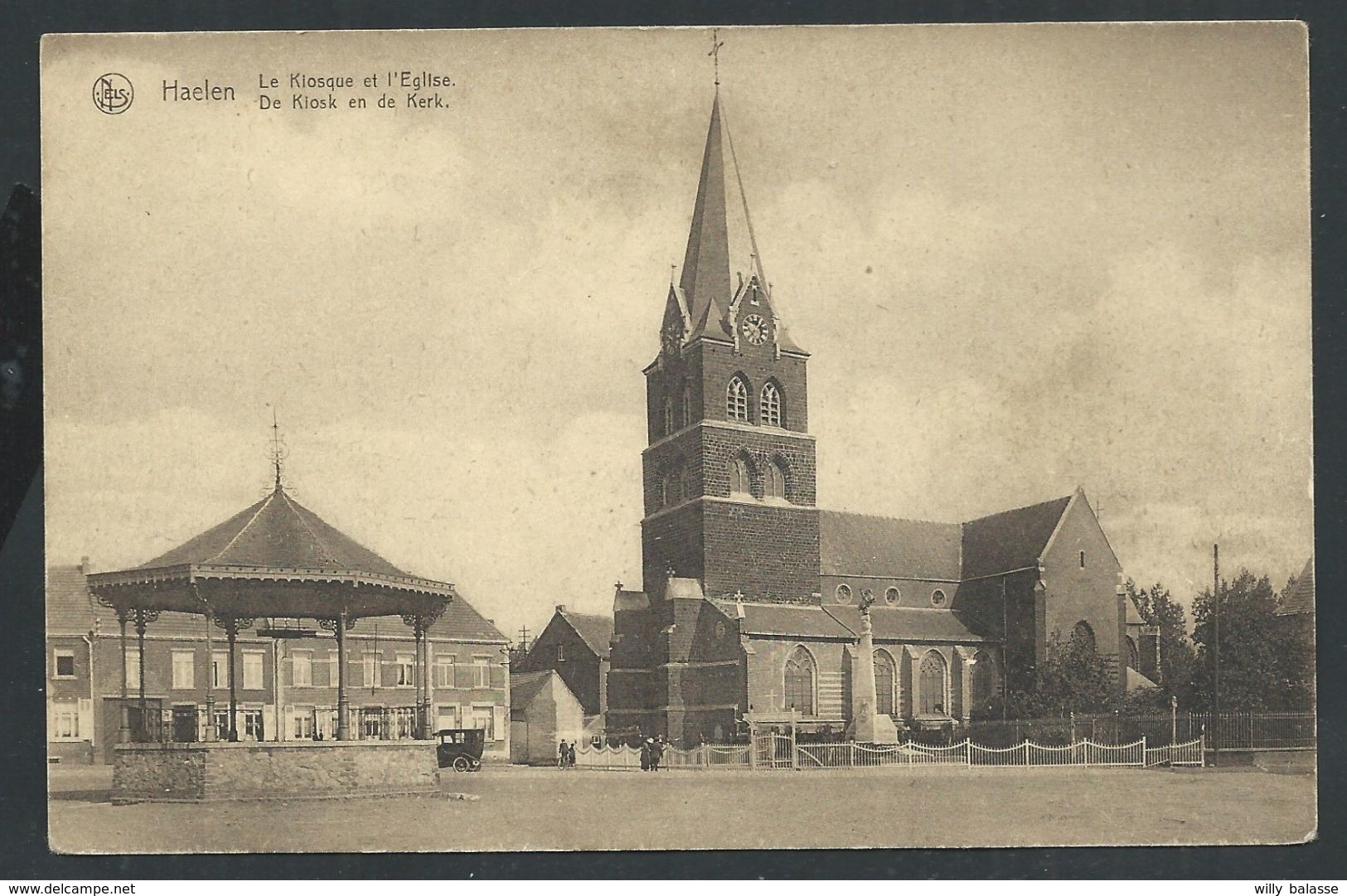 +++ CPA - HAELEN  HALEN - Le Kiosque Et L'Eglise - Nels    // - Halen