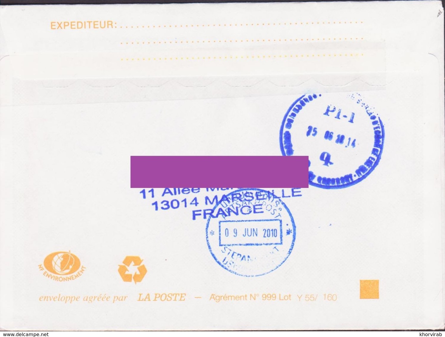 FRANCE COVER POSTED TO ARTSAKH NAGORNO KARABAKH ARMENIA - Covers & Documents