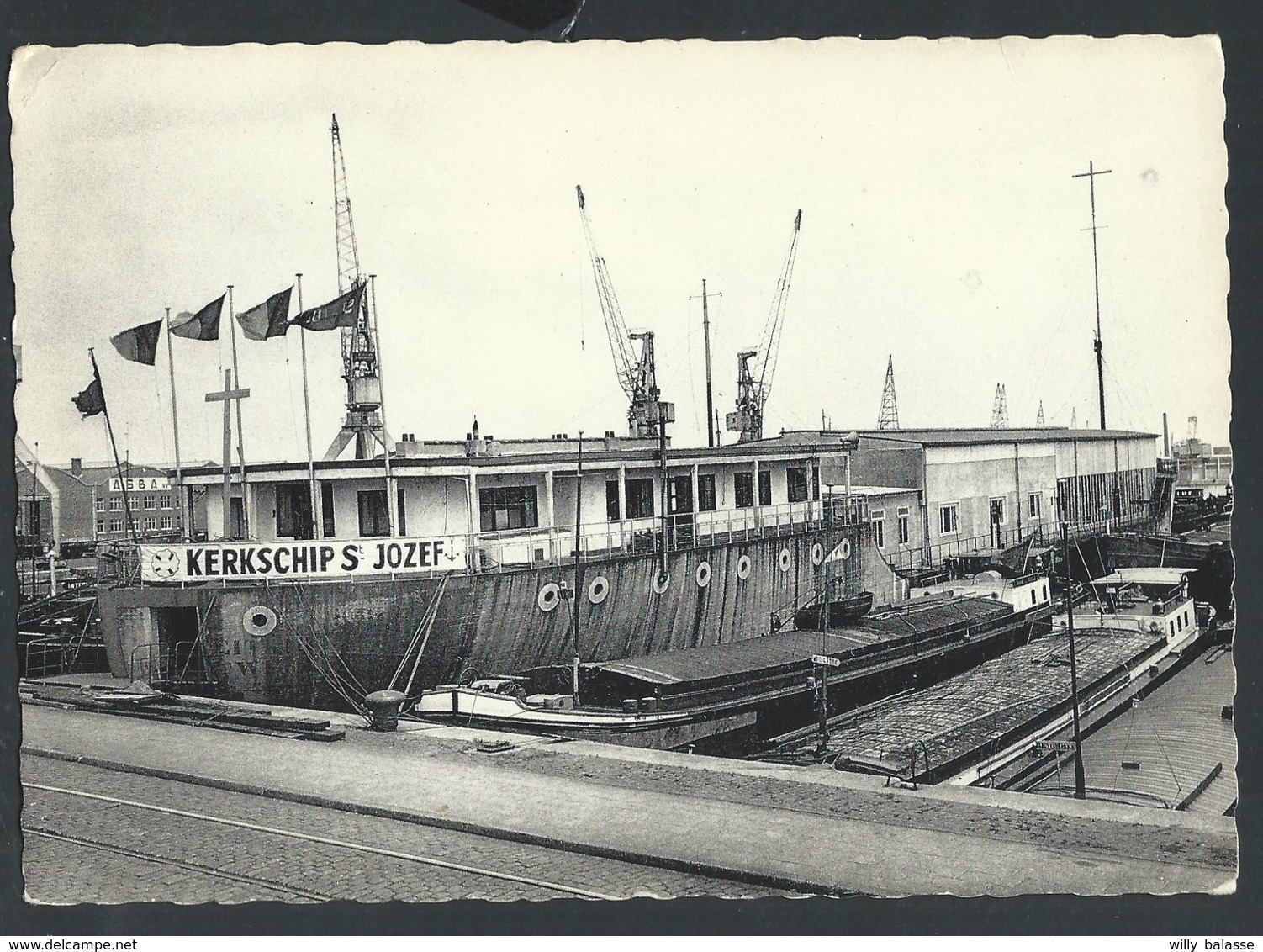 +++ CPA - ANTWERPEN  ANVERS - Bateau Eglise - Kerkschip St Jozef - Bassin Albert - Nels - CPSM   // - Antwerpen