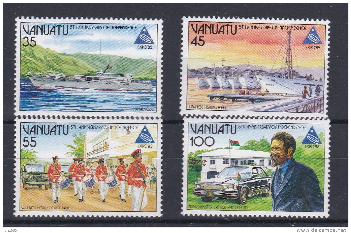 VANUATU  :  Série 718 à 721 Neuf XX  Anniversaire De L'Indépendance - Vanuatu (1980-...)