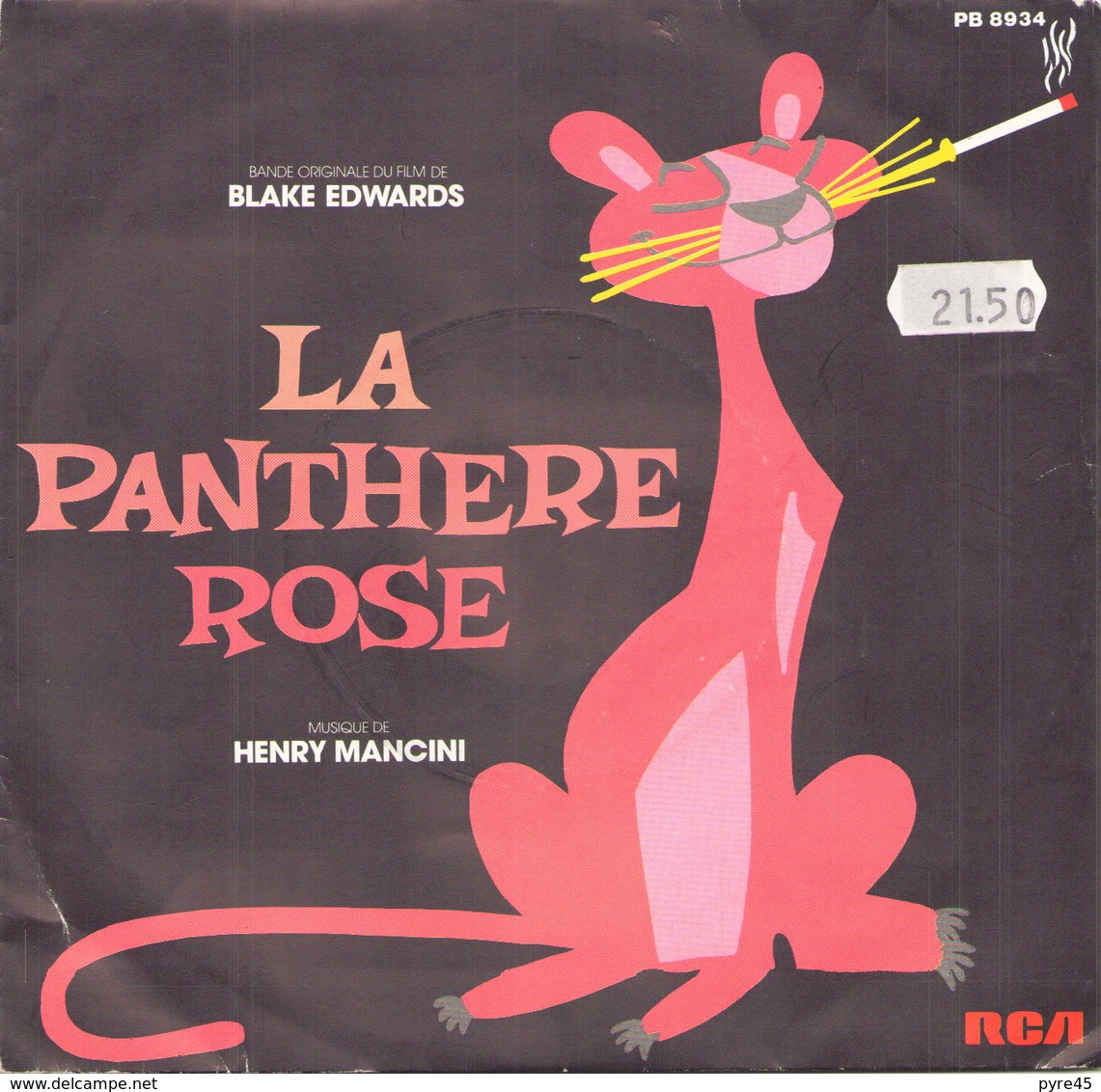 45 TOURS HENRY MANCINI RCA PB 8934 LA PANTHERE ROSE  / IT HAD BETTER BE TONIGHT - Filmmusik