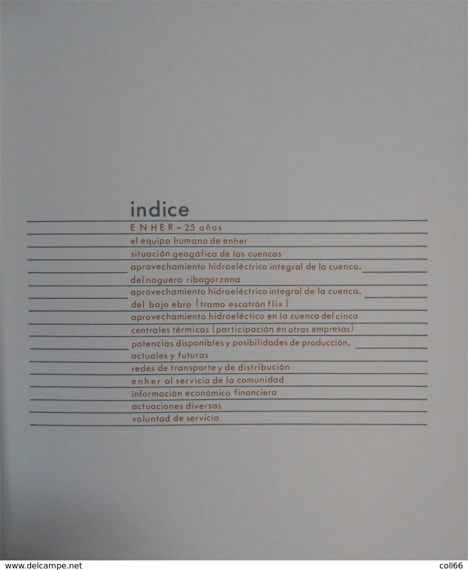 1972 Livre Luxe Publicité Enher Empresa Nacional Hidroelectrica Del Ribagorzana S.A. XXV Aniversario - Autres & Non Classés