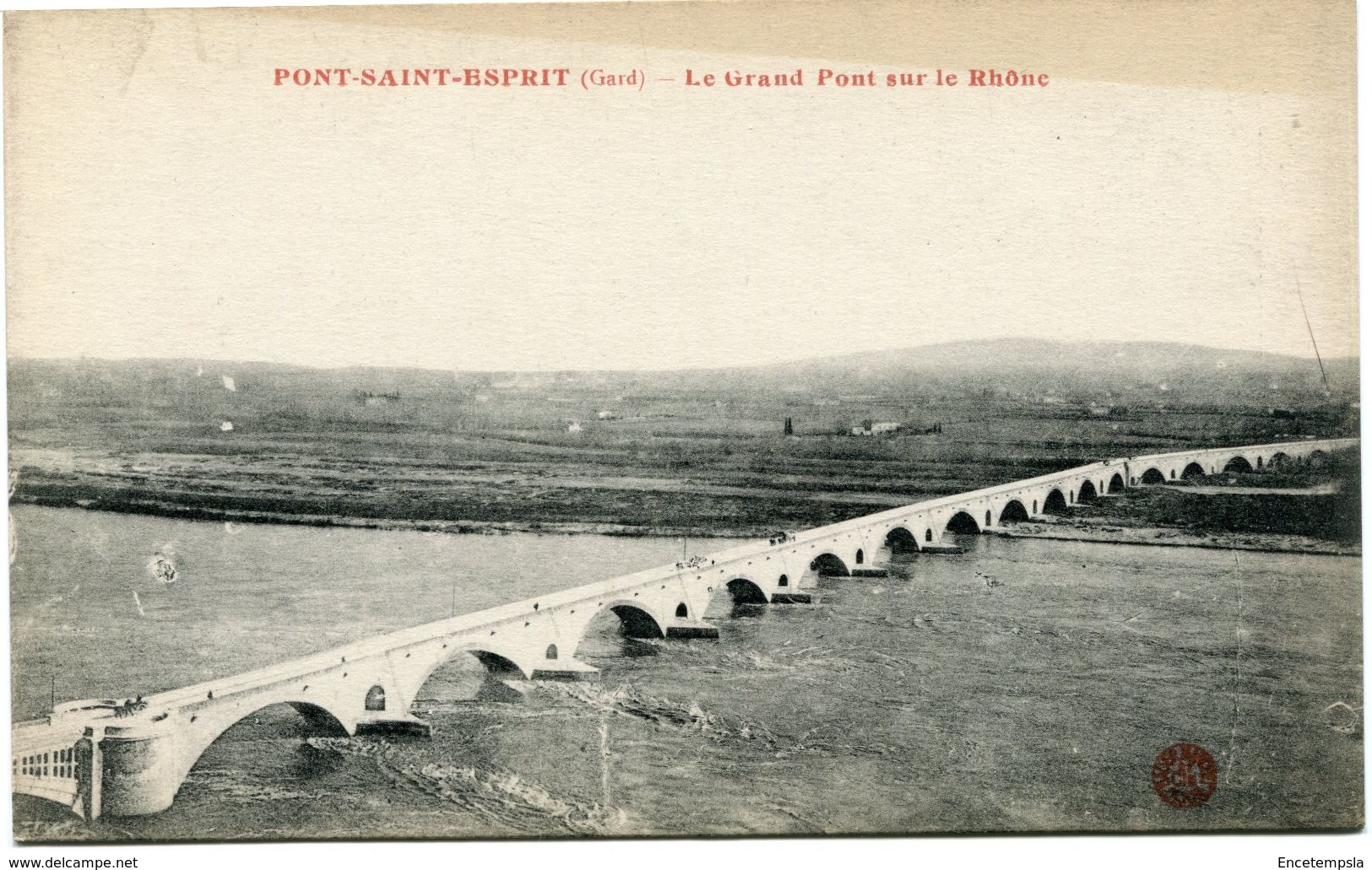 CPA - Carte Postale - France - Pont Saint Esprit - Le Grand Pont Sur Le Rhône (CPV964) - Pont-Saint-Esprit