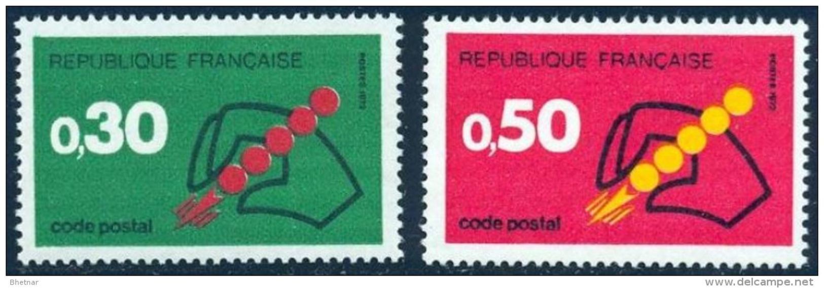 FR YT 1719 & 1720 " Code Postal " 1972 Neuf** - Unused Stamps