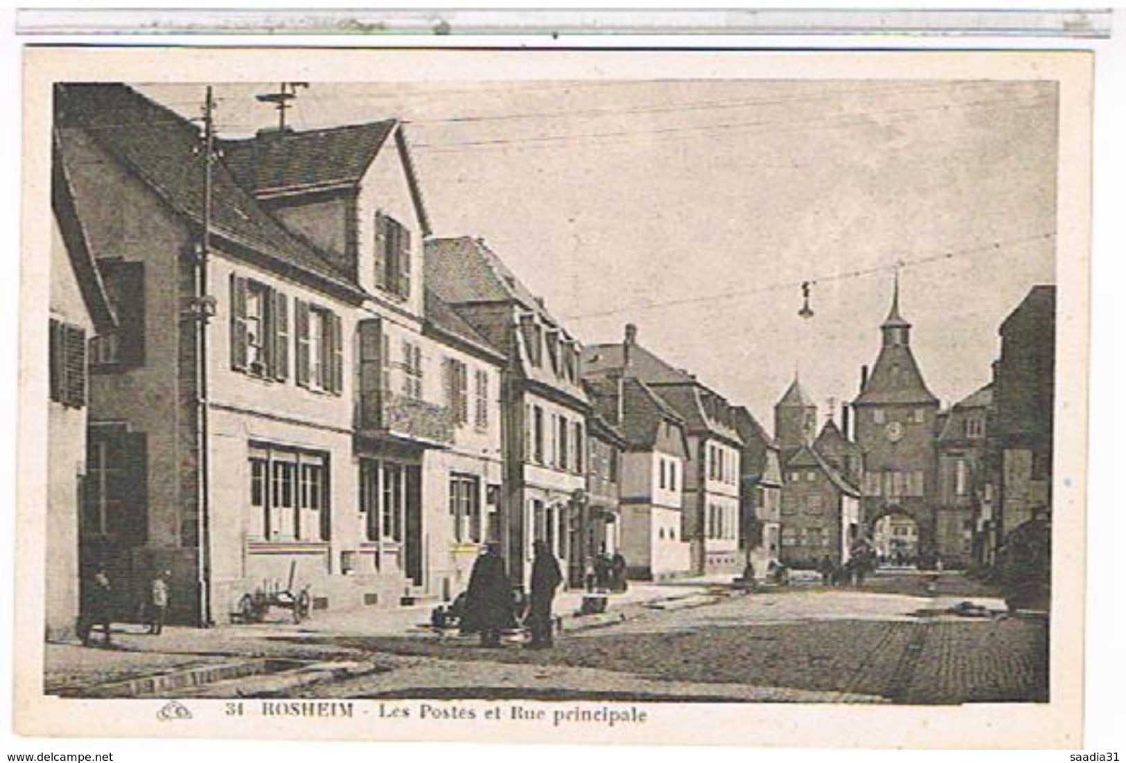 67  ROSHEIM    LES  POSTES  ET  RUE  PRINCIPALE   TBE   1J679 - Sonstige & Ohne Zuordnung