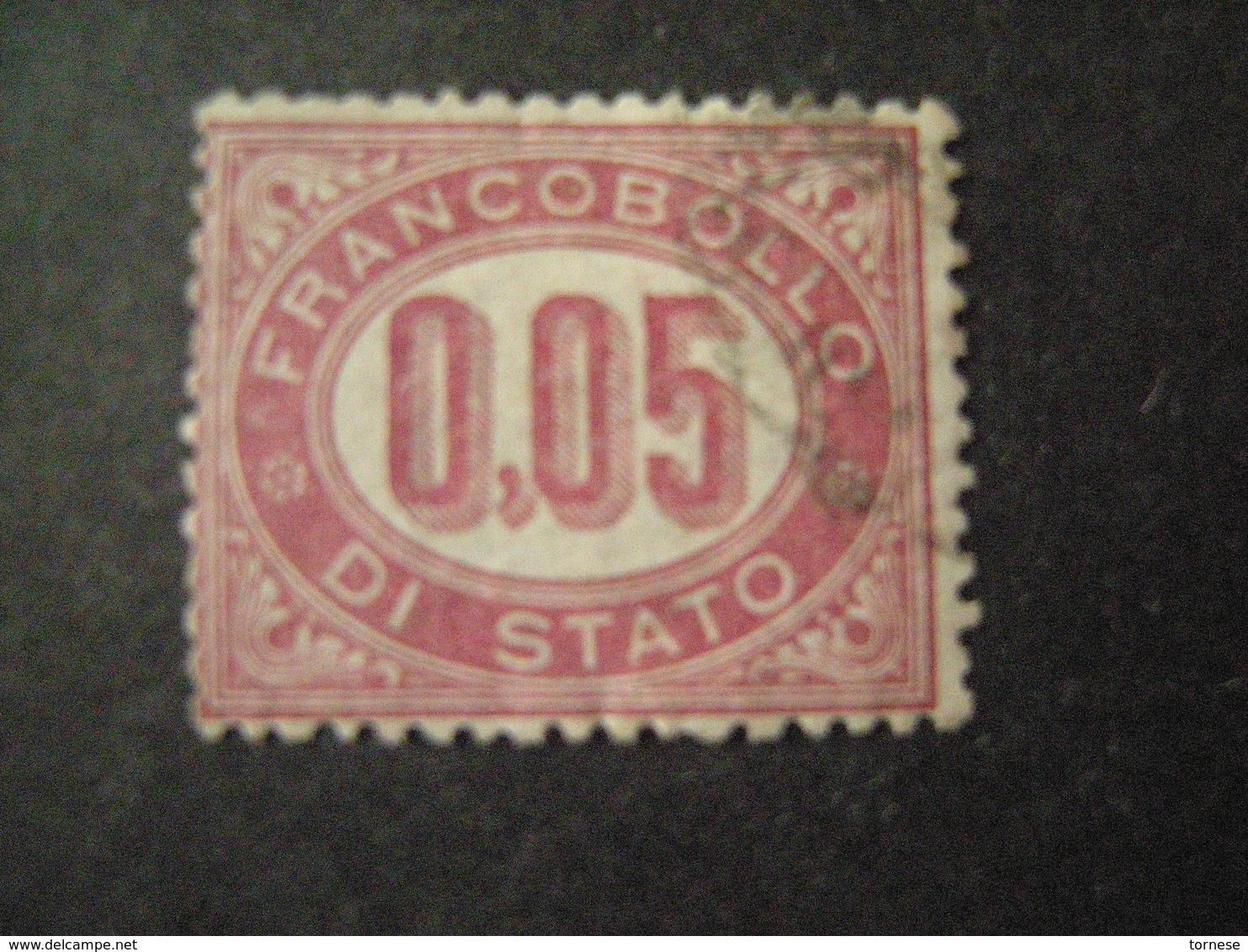 REGNO -1875,  Sass. N. 2, SERVIZIO, Cent. 0.05 Lacca, Usato, OCCASIONE - Servizi