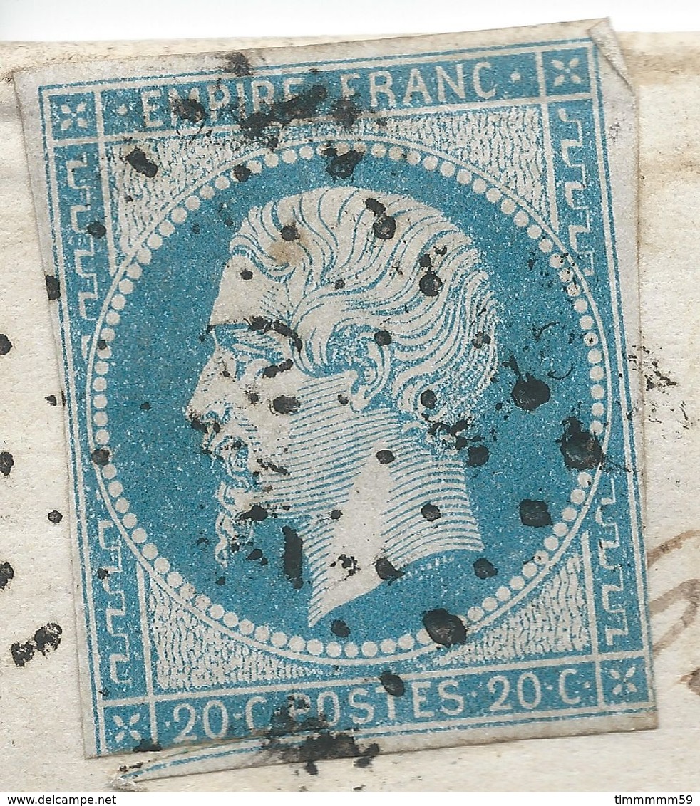 LT4487  N°14A/Lettre, Oblit PC 2040 Monistrol, Haute-Loire (41), Ind 4 Pour ST Etienne De Sept 1858 - 1853-1860 Napoleon III