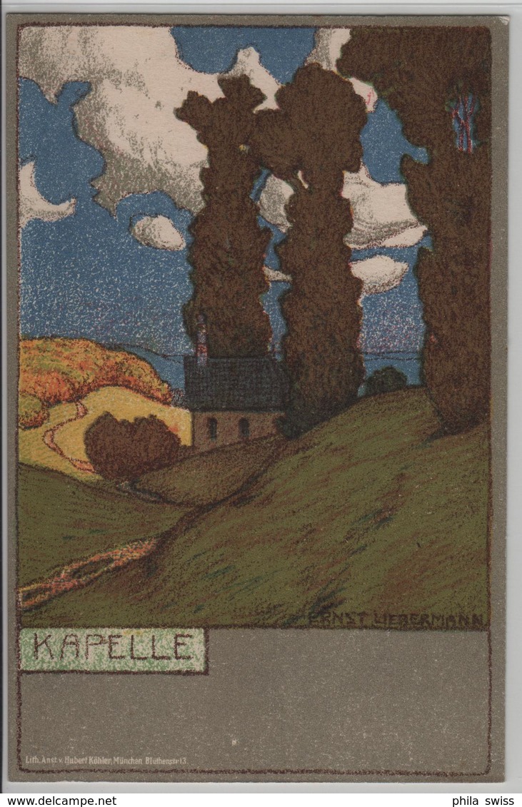 Ernst Liebermann - Kapelle - Lithographie - Liebermann, Ernst