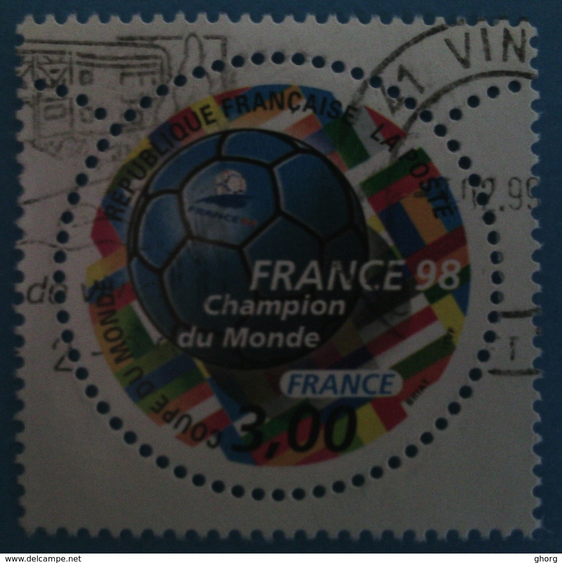 France 1998  : "France 98", Coupe Du Monde De Football N° 3170 Oblitéré - Gebraucht