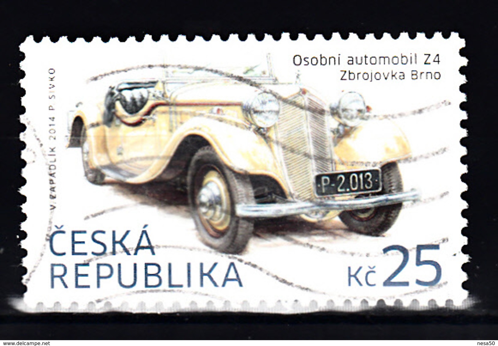 Ceska 2014 Mi Nr 808, Automobil Z4, Zbrojovka Brno - Oblitérés