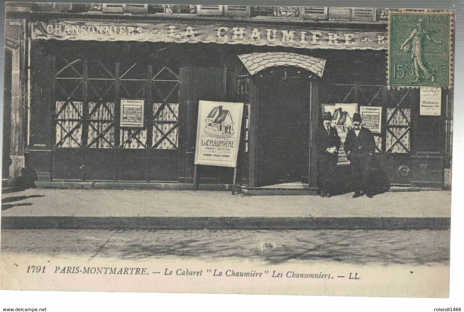 75018  Le Cabaret La Chaumière Les Chansonniers - Arrondissement: 18