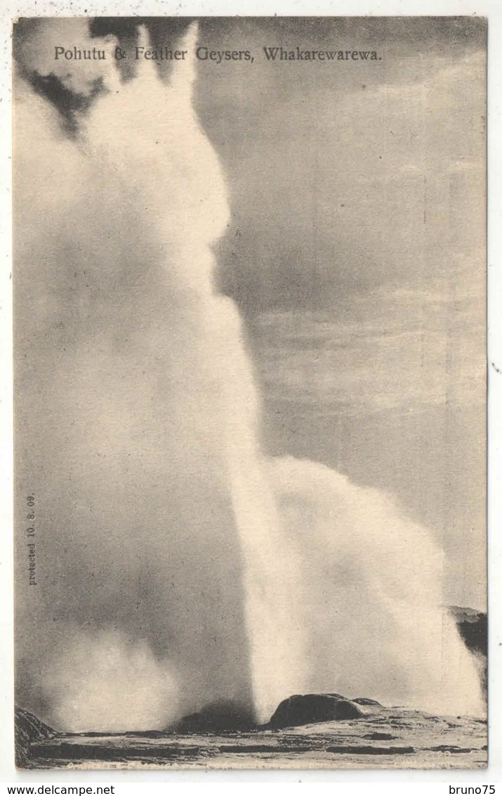 Pohutu & Feather Geysers, Whakarewarewa - 1912 - New Zealand