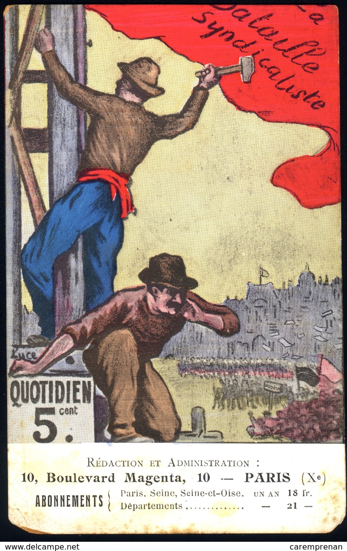 Carte Postale Bataille Syndicaliste, Luce - Syndicats