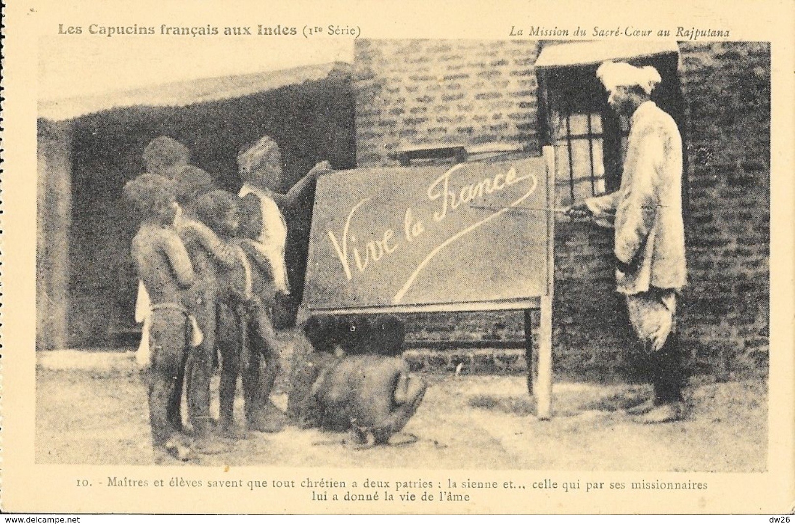 Les Capucins Français Aux Indes, La Mission Du Sacré-Coeur Au Rajputana, Maitres Et élèves, Carte Non Circulée - Missions