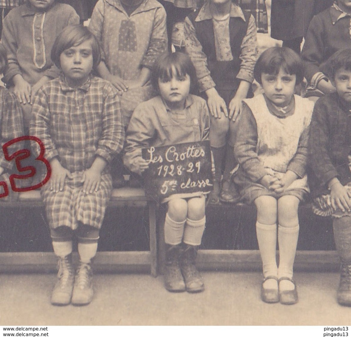 Au Plus Rapide Marseille Quartier Les Crottes école 5 ème Classe 1928-1929 Photo Desrues Très Bon état - Persone Identificate