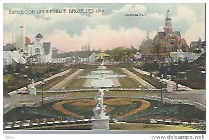 BRUXELLES EXPOSITION UNIVERSELLE 1910 : Jardin De Paris - Universal Exhibitions