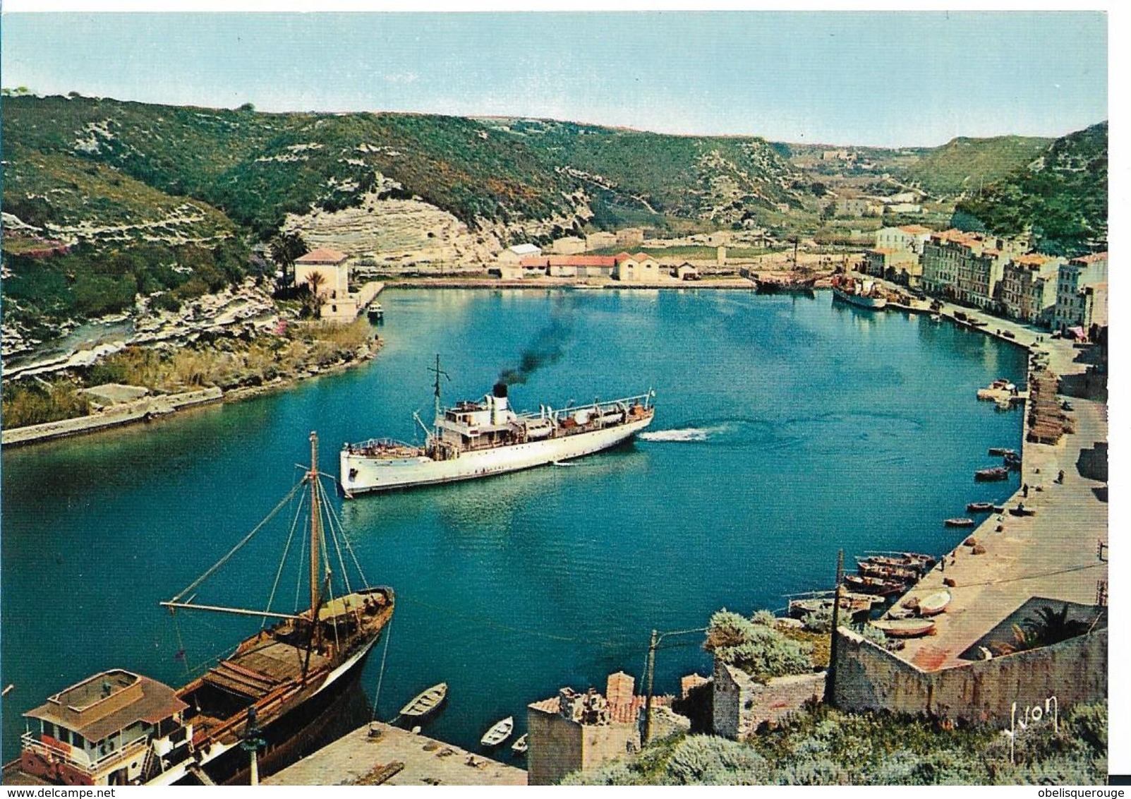 20 BONIFACIO  LE PORT DES PECHEURS ET COURRIER DE LA SARDAIGNE - Autres & Non Classés