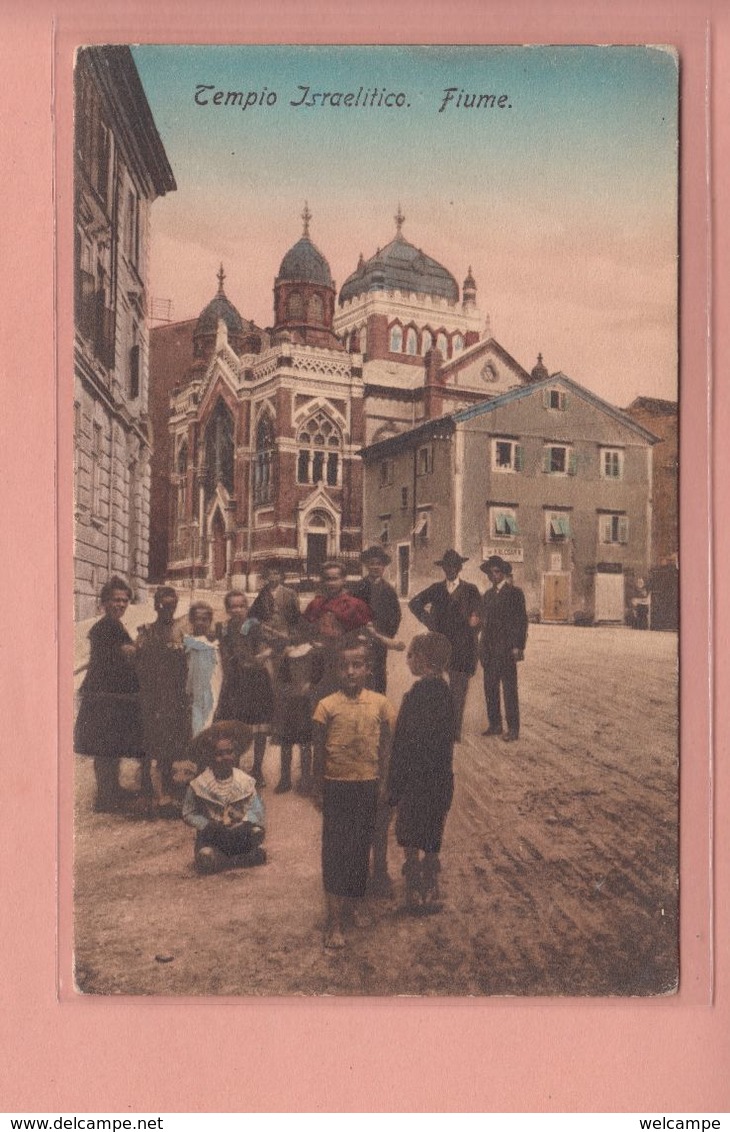 OLD POSTCARD CROATIA - RIJEKA - FIUME - SYNAGOGUE - TEMPIO ISRAELITICO - Kroatien