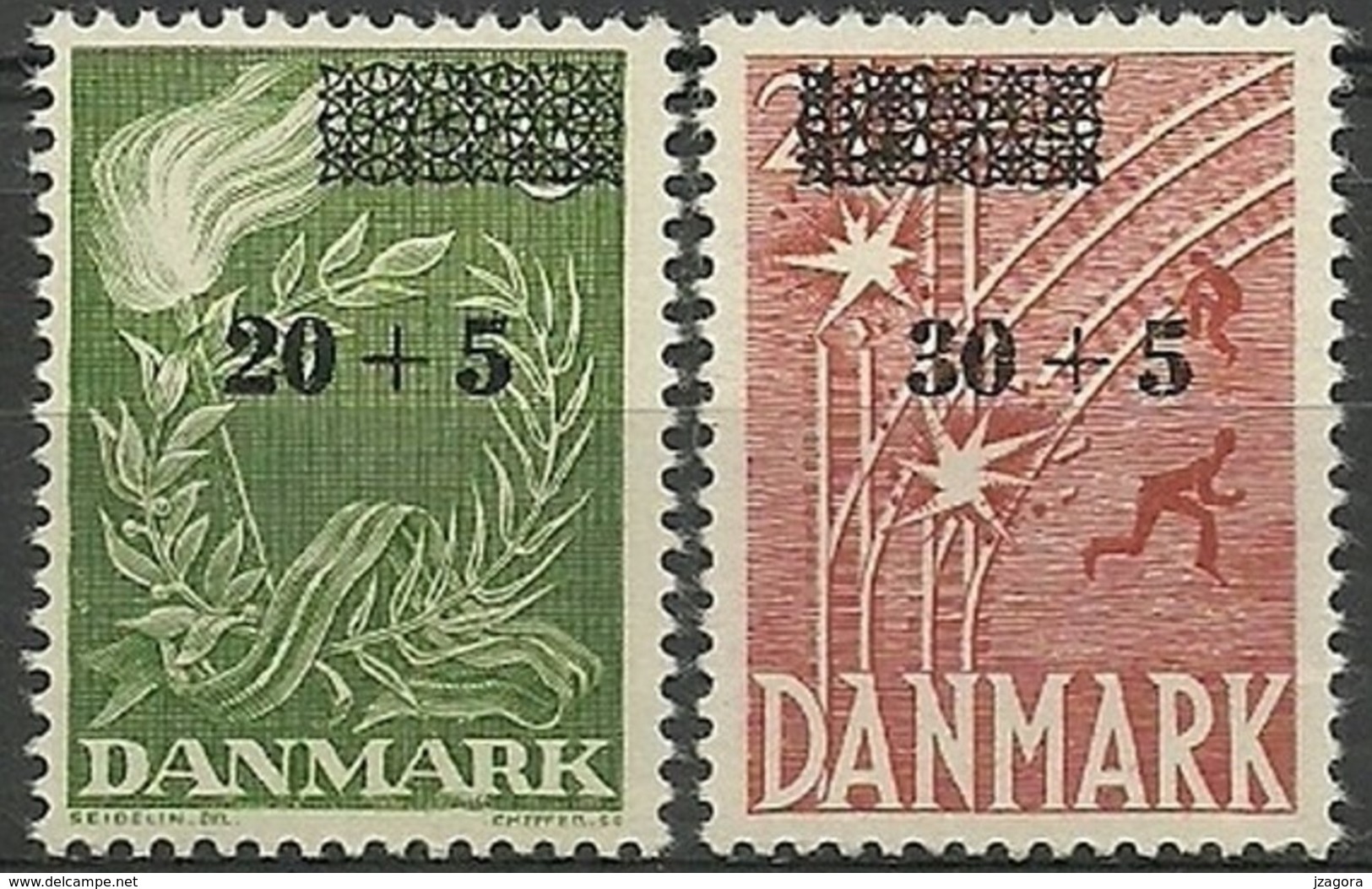 FREEDOM FUND FONDS DE LIBERTÉ FREIHEITSFOND  DENMARK DANMARK DÄNEMARK 1955 MI 353 354 MNH - Nuevos