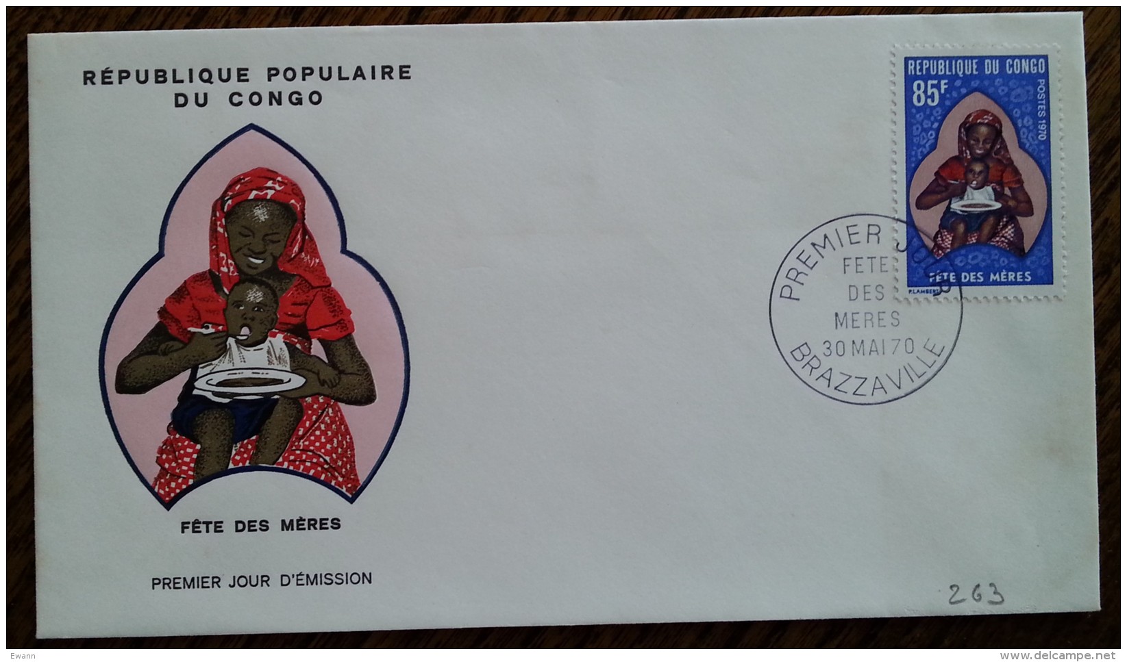 CONGO - FDC 1970 - YT N°263 - Fête Des Mères - FDC