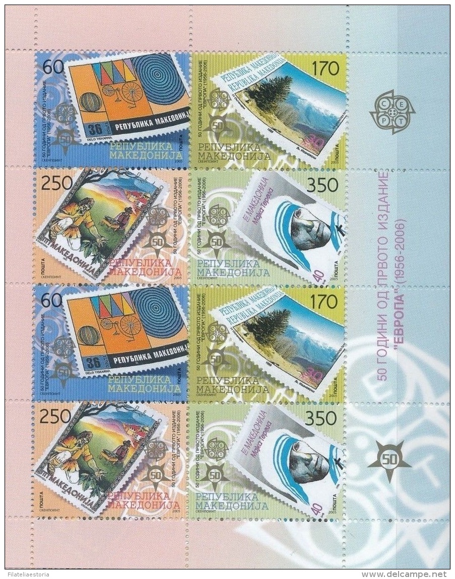 Macédoine 2005 - MNH ** - Europa CEPT - Feuillet Michel Nr. 370-373 V.C. 54 € ! (mkd007) - Macédoine Du Nord