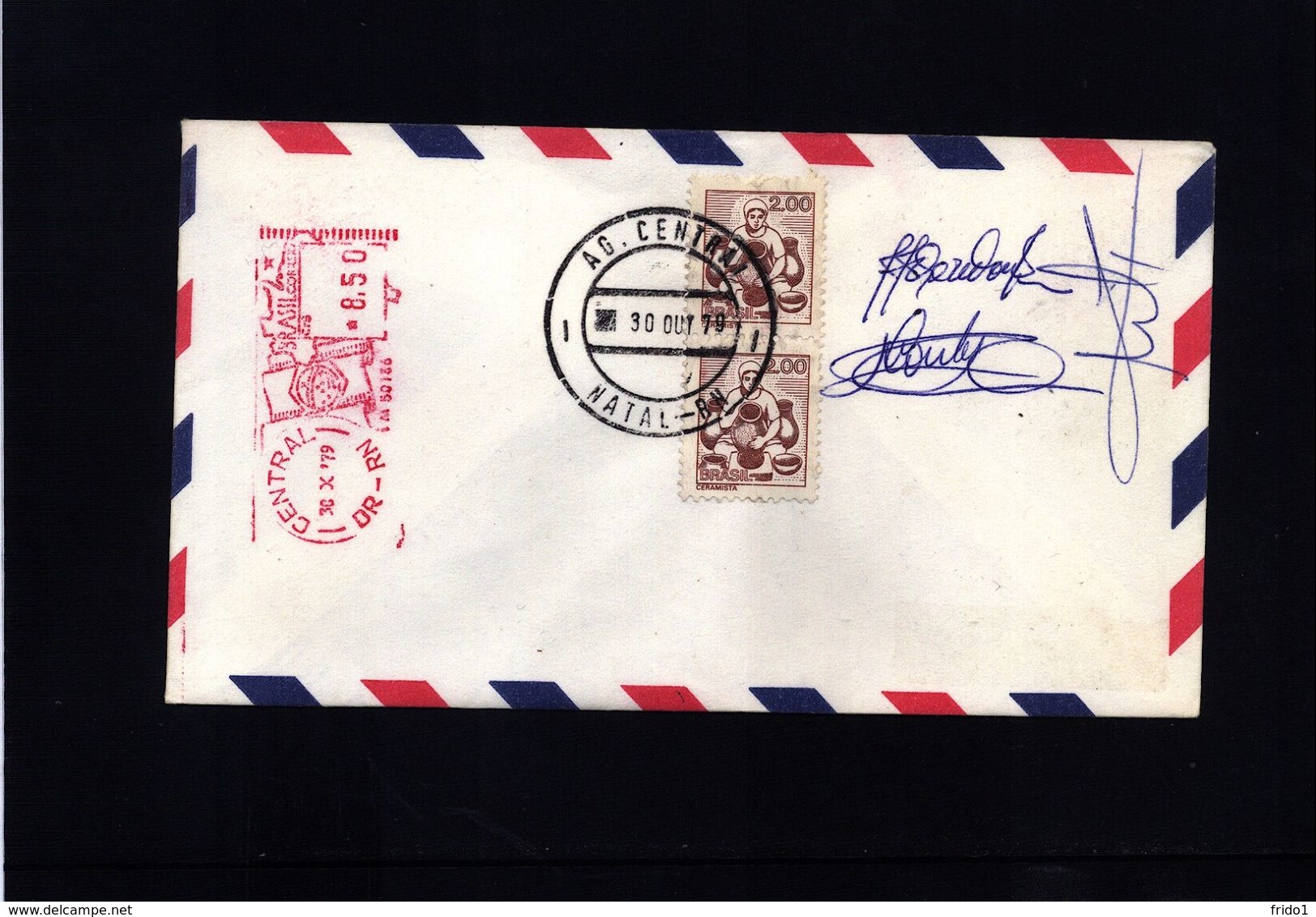 Brazil 1979 Space / Raumfahrt  Interesting Cover With Original Autogrammes - Südamerika