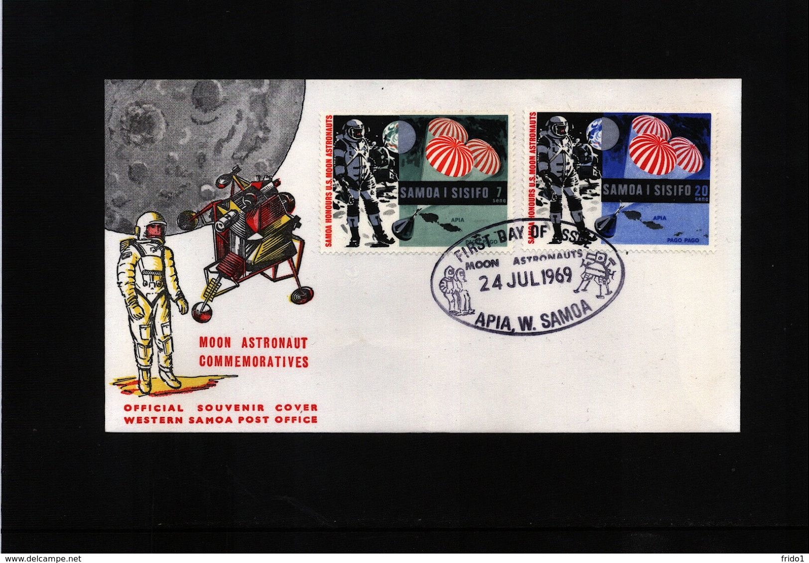 Samoa I Sisifo 1969 Space / Raumfahrt Interesting FDC - Oceania