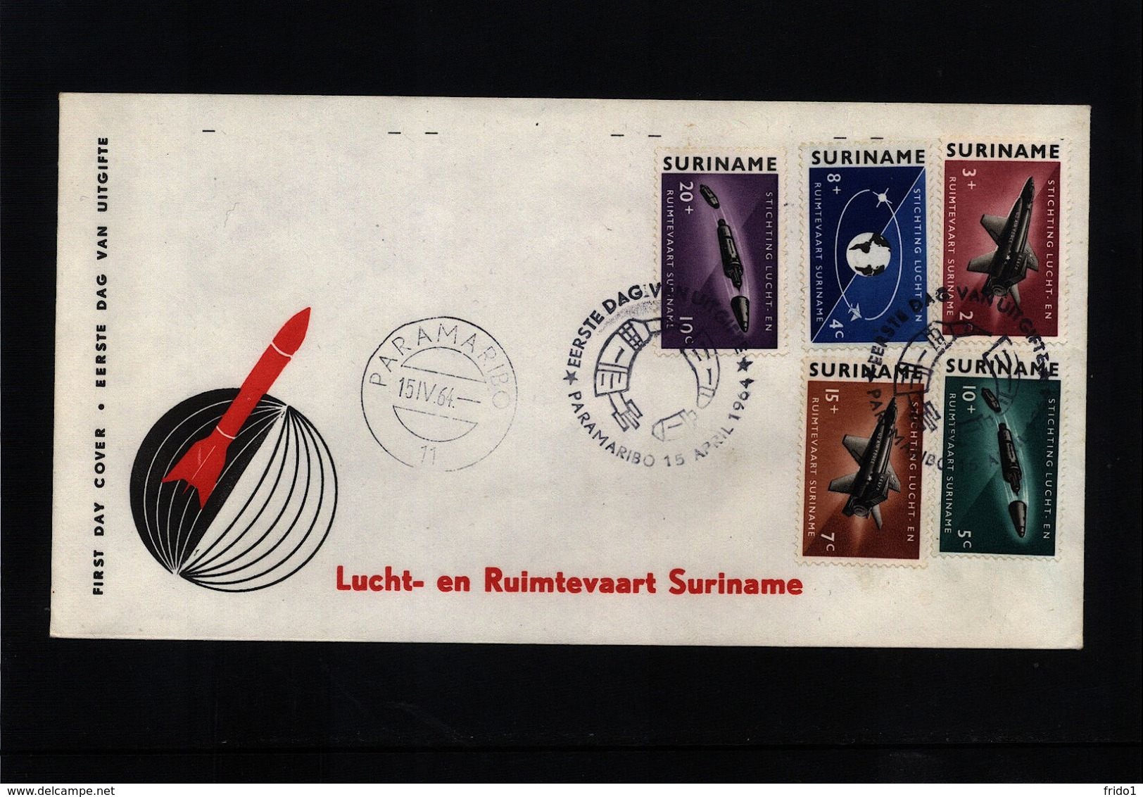 Suriname 1964 Space / Raumfahrt  Interesting FDC - Südamerika