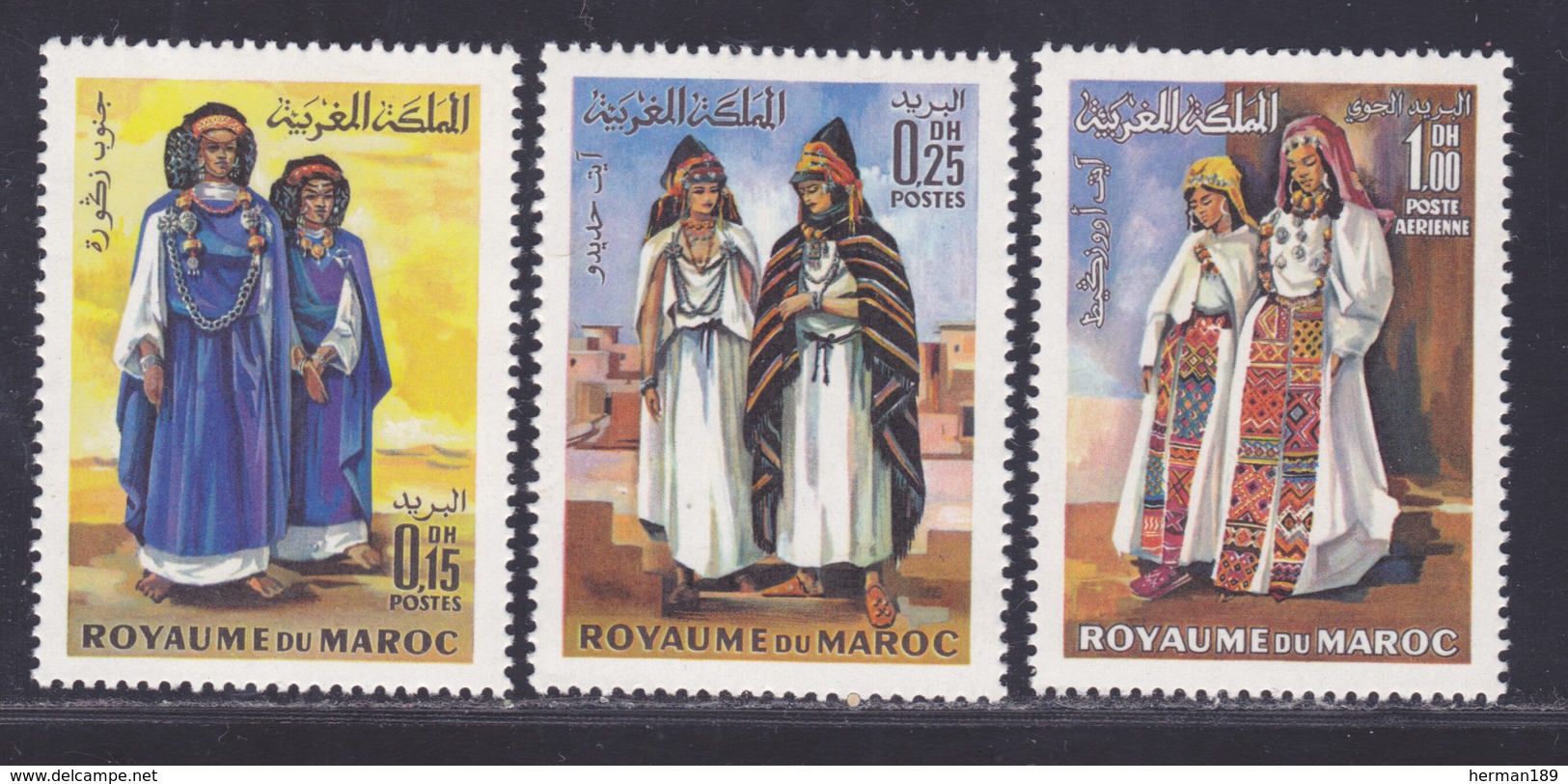 MAROC N°  582 & 583, AERIENS N° 116 ** MNH Neufs Sans Charnière, TB (D6012) Costumes - Maroc (1956-...)