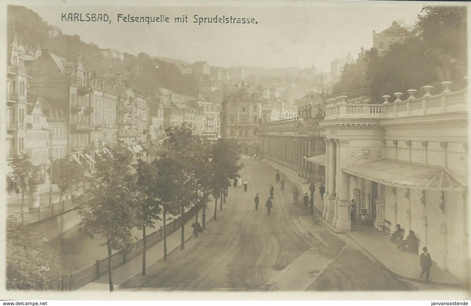 1897. Karlsbad - Felsenquelle Mit Sprudelstrasse - República Checa