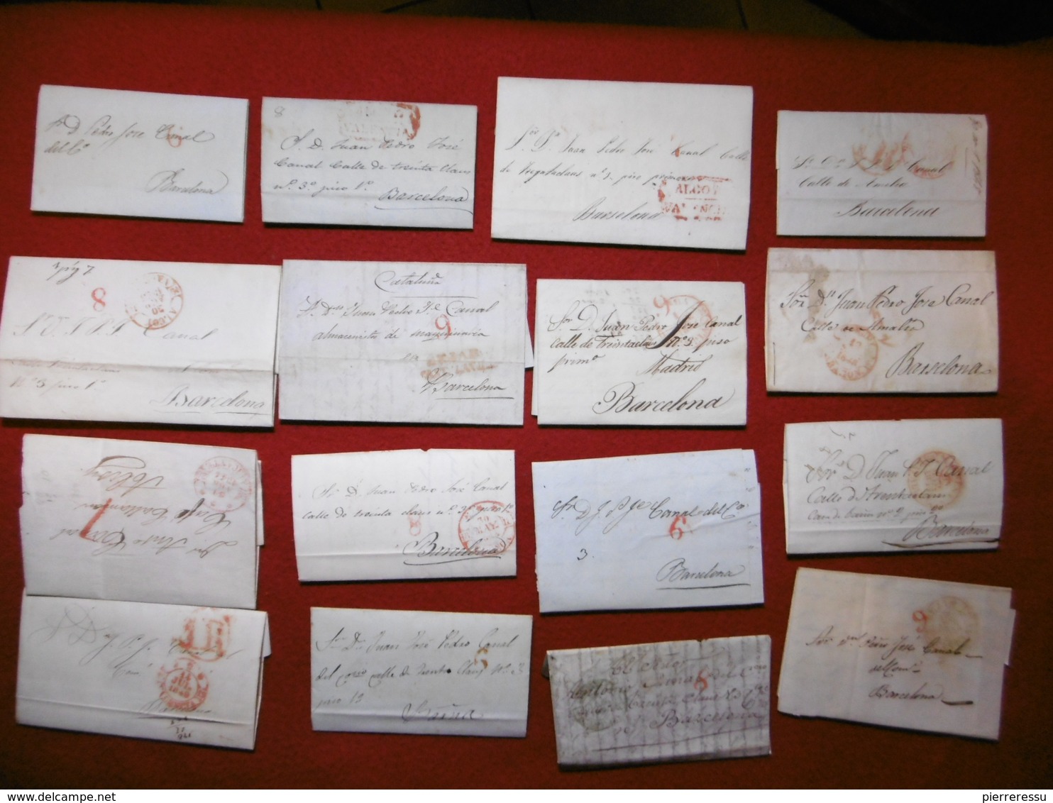 PREFILATELIA ESPANA LOT 136 LETTRES PREPHILATELIE ESPAGNE archives CANAL