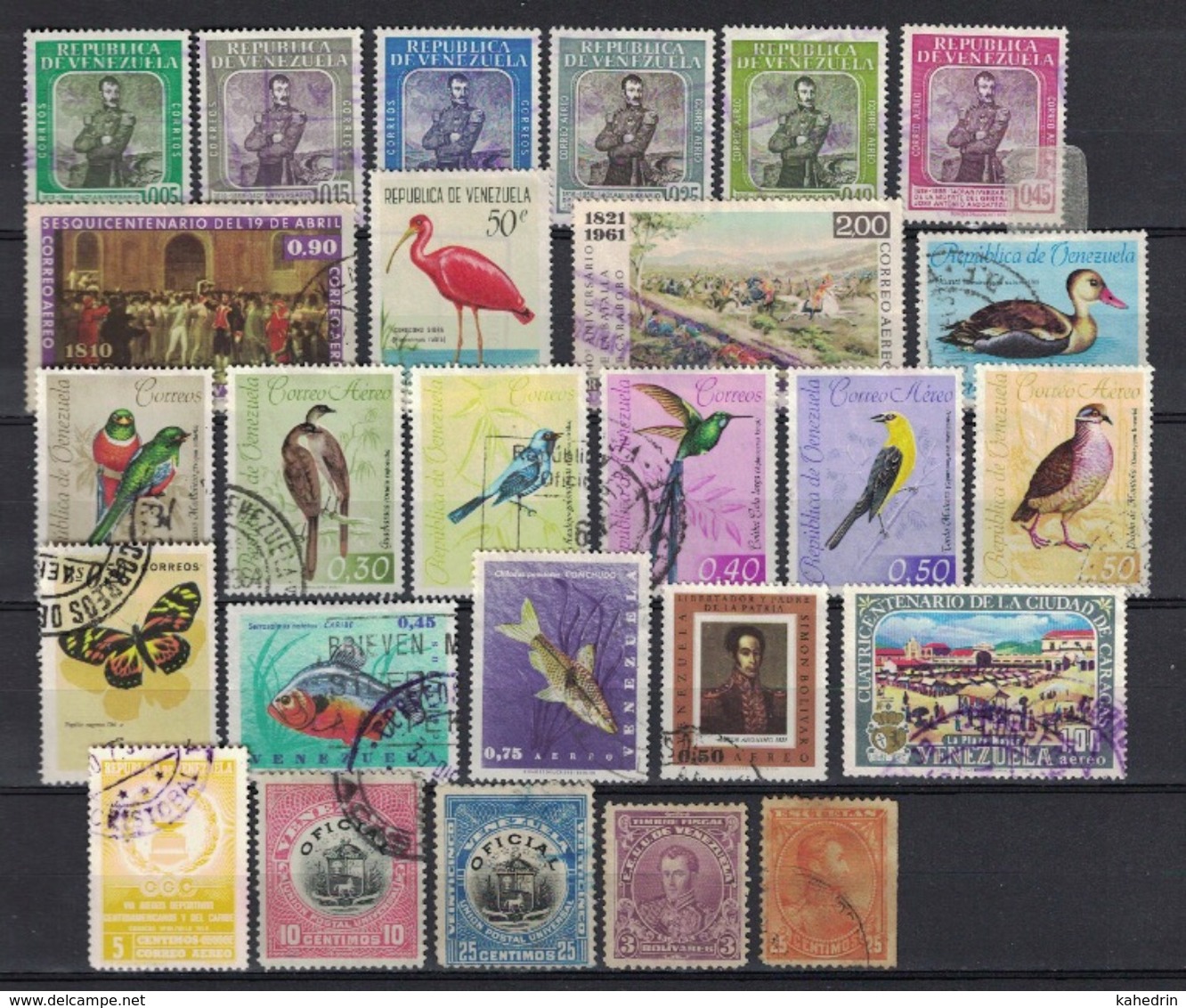 Venezuela 1893 - 1967, Lot Of Stamps Through The Years, 3 Scans, Used - Venezuela