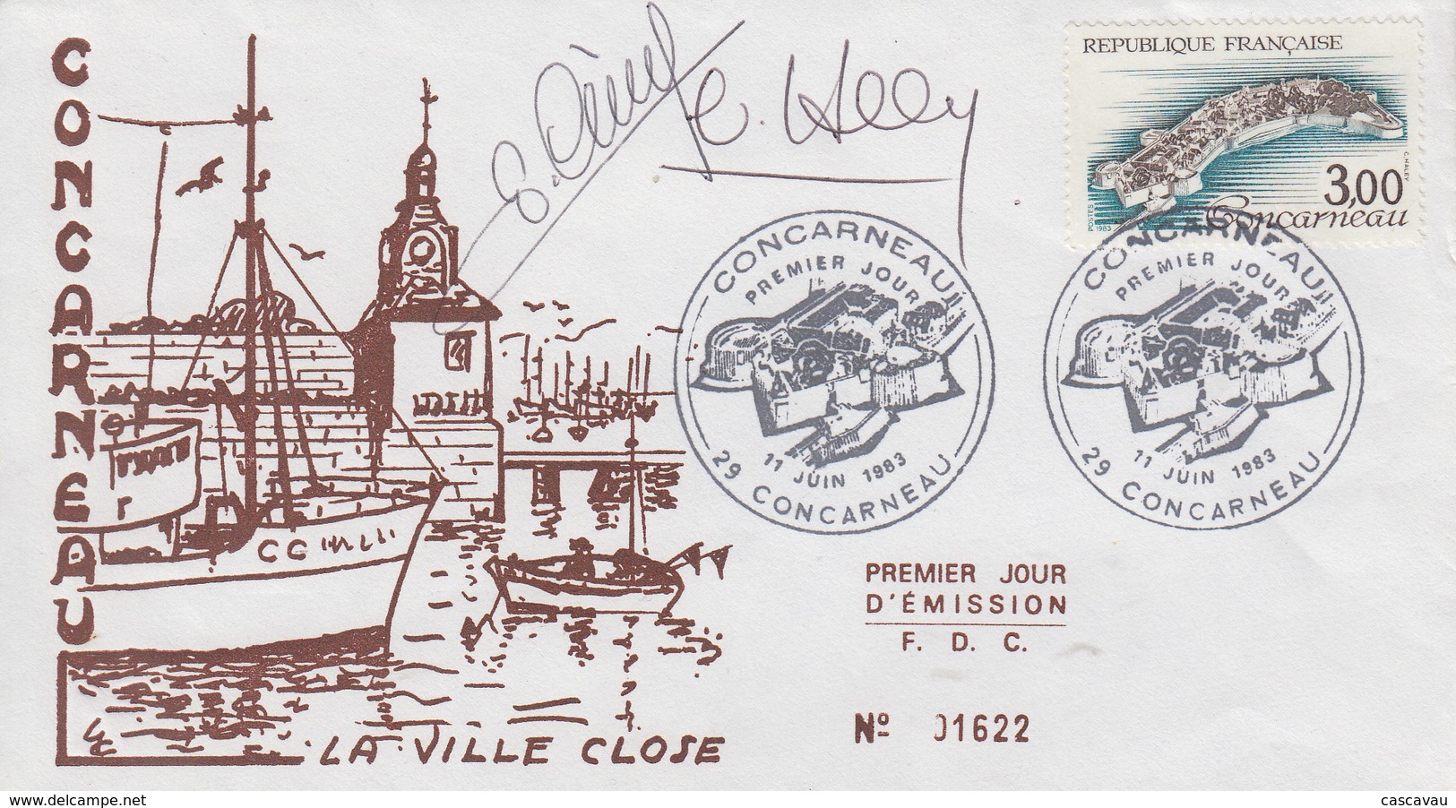 Enveloppe  FDC   1er   Jour     FRANCE    CONCARNEAU     1983 - 1980-1989