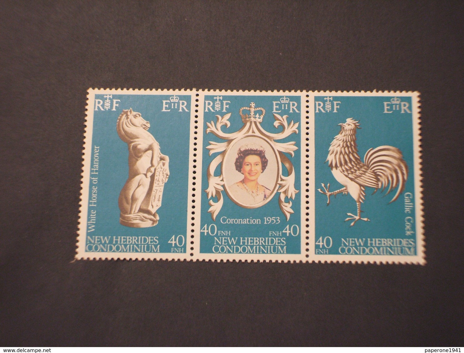 NEW HEBRIDES  - BF 1978 INCORONAZIONE/ANIMALI, 3 Valori - NUOVI(++) - Unused Stamps