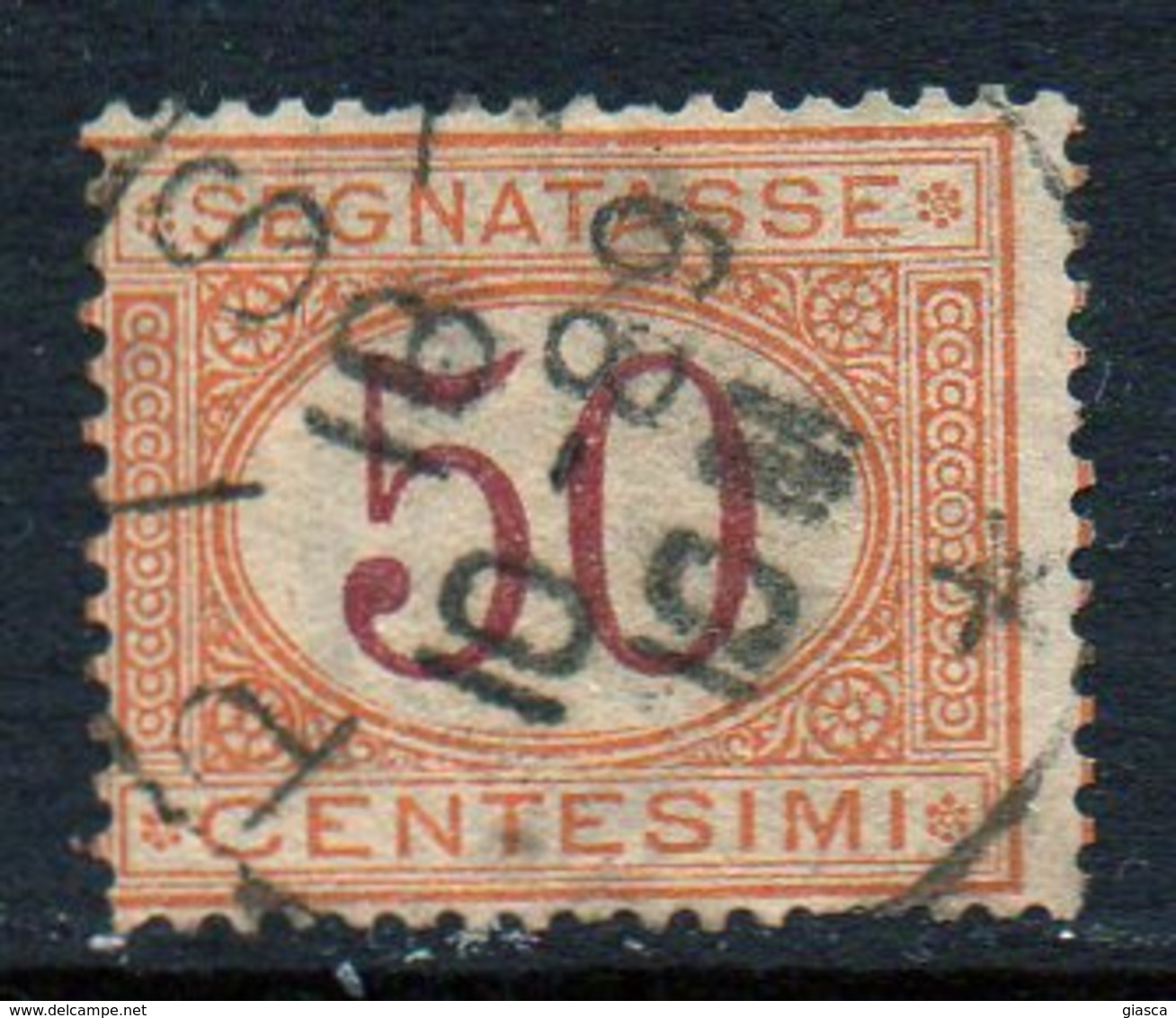 ITALIA : R143  -  1870  Tasse 50c. :  Annullo 1889 -  Sassone  € 35 - Postage Due