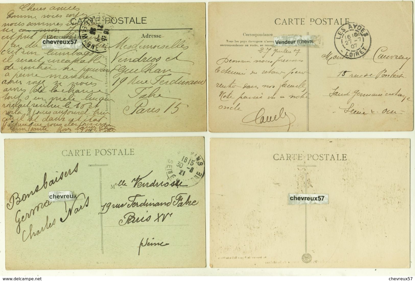 LOT 84 - VILLES ET VILLAGES DE FRANCE - 24 cartes anciennes - Divers