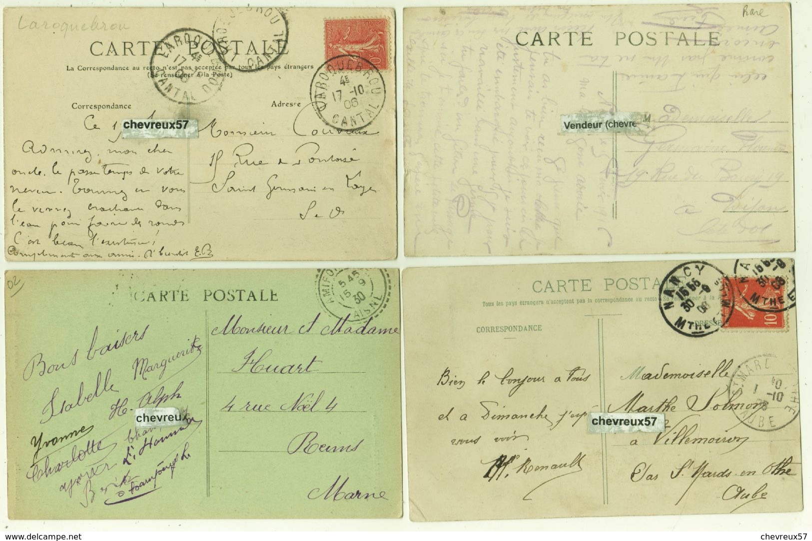 LOT 84 - VILLES ET VILLAGES DE FRANCE - 24 cartes anciennes - Divers