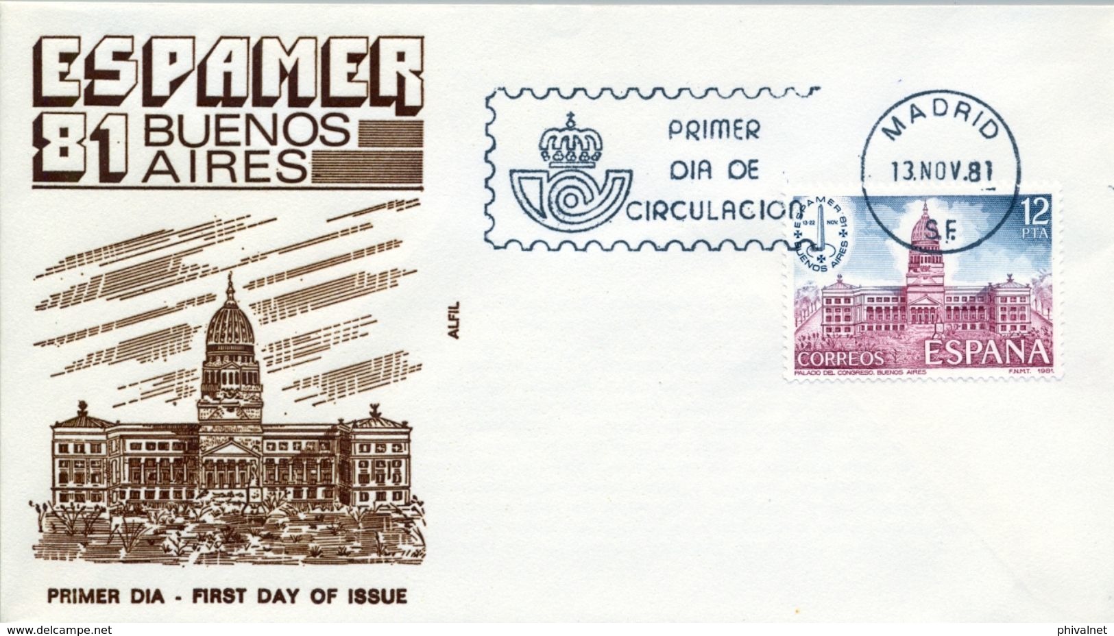 1981 , SOBRE DE PRIMER DIA , ED. 2632 , ESPAMER - FDC