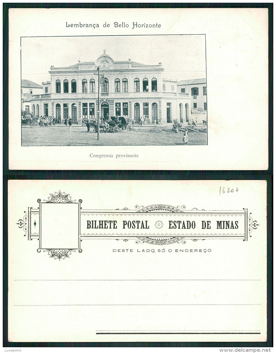 BRASIL [OF #16200] - BRAZIL LEMBRANÇA DE BELLO HORIZONTE ESTADO DE MINAS  TIPO GRUSS - CONGRESSO PROVISÓRIO - Belo Horizonte