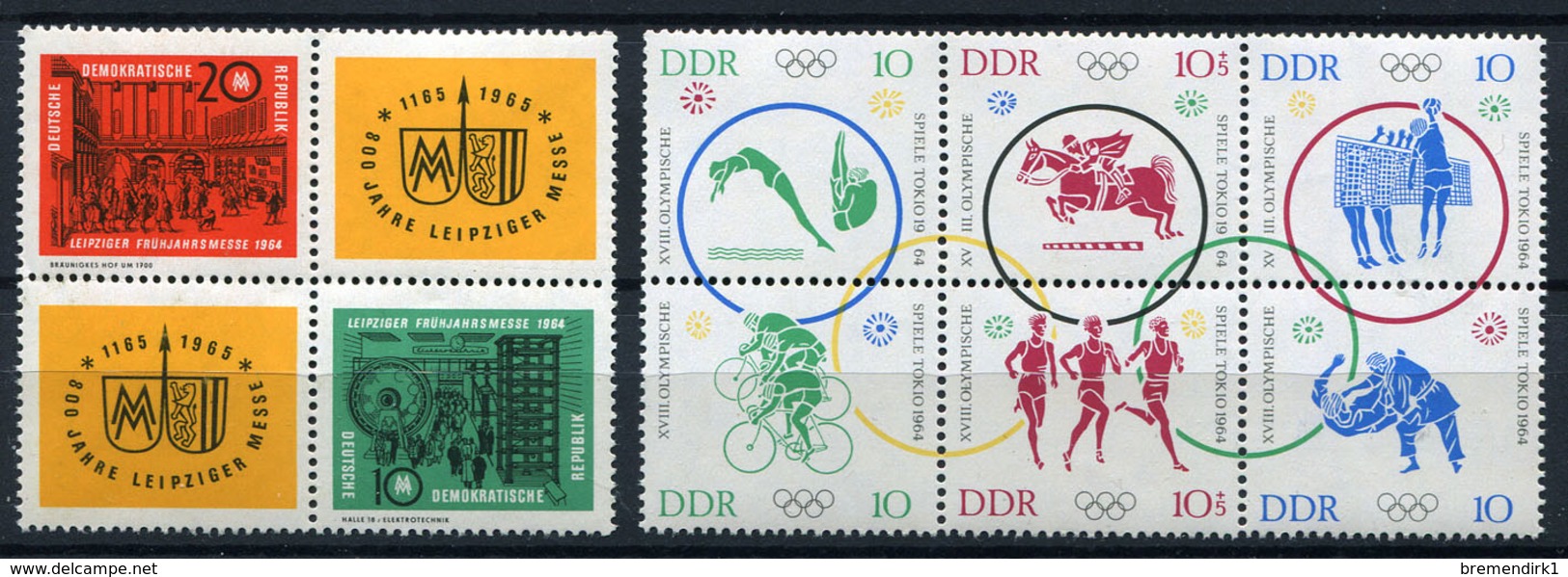 40482) DDR # 1012/13 + 1039-44 Postfrisch Aus 1964, 51.- € - Neufs