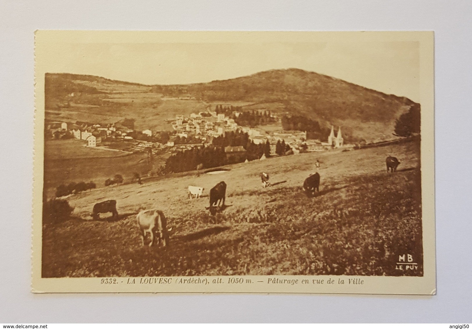 LA LOUVESC    PATURAGE EN VUE DE LA VILLE     DEPT 07 ARDECHE - La Louvesc