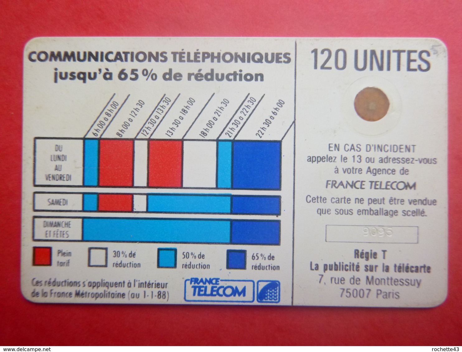 France - Télécarte Cordons - SC4OB - 120 Unités - Fond Blanc SE Sérigraphie Texte 4 Lignes - Utilisée - Cordons'