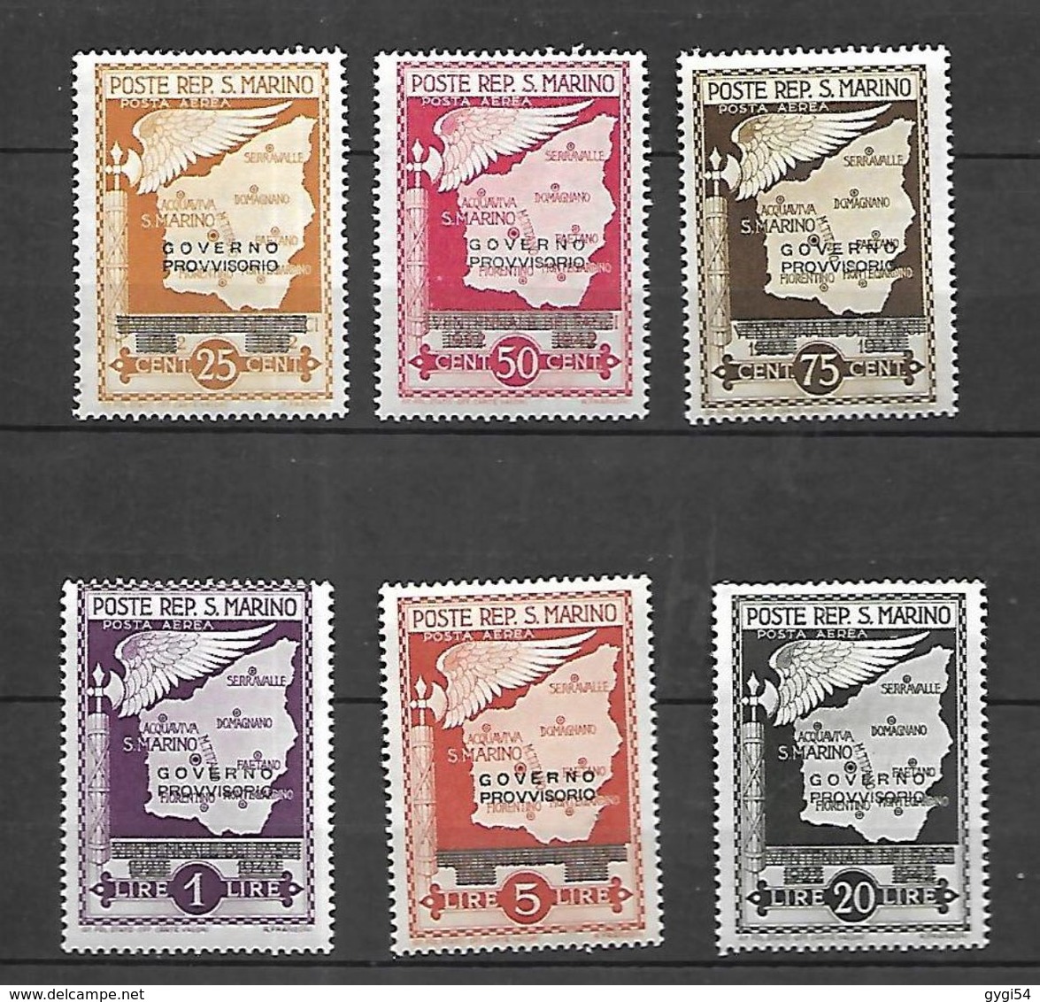 San Marino 1943  Poste Aérienne  Cat Yt N° Lot   N** MNH - Collezioni & Lotti