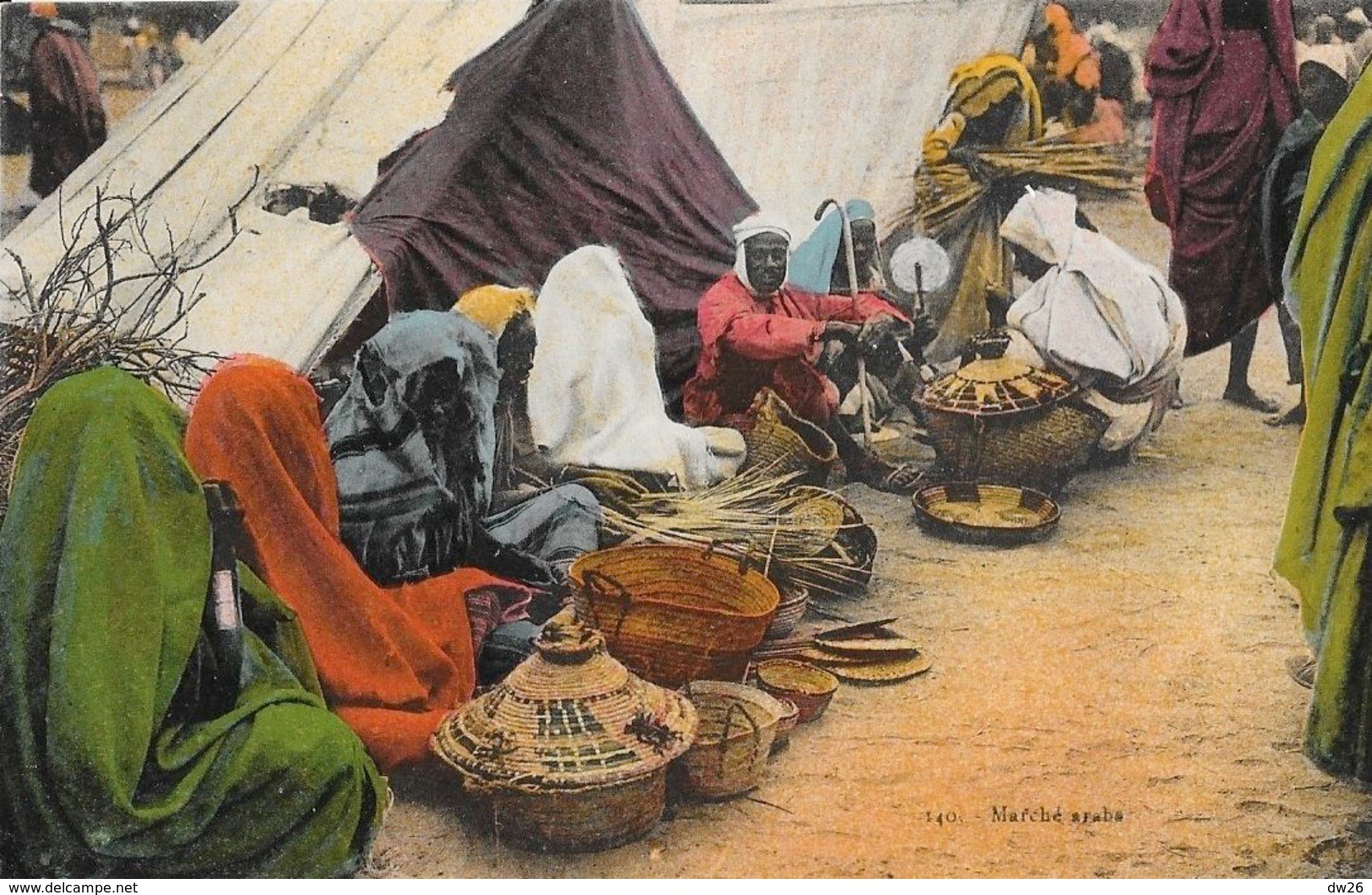 Marché Arabe - Carte E.M.T. N° 140 Colorisée, Non Circulée - África