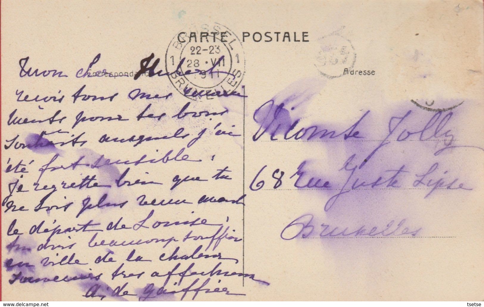 Marchovelette - Le Château -Vue Du Midi... Baronne De Gaiffier D'Hestroy - 1911 ( Voir Verso ) - Fernelmont