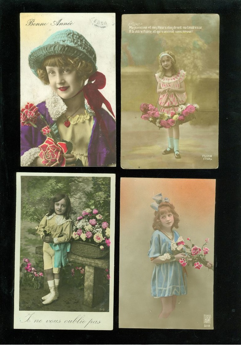Beau Lot De 60 Cartes Postales De Fantaisie Enfant  Fillette Enfants  Mooi Lot Van 60 Postkaarten Fantasie Kinderen Kind - 5 - 99 Cartes