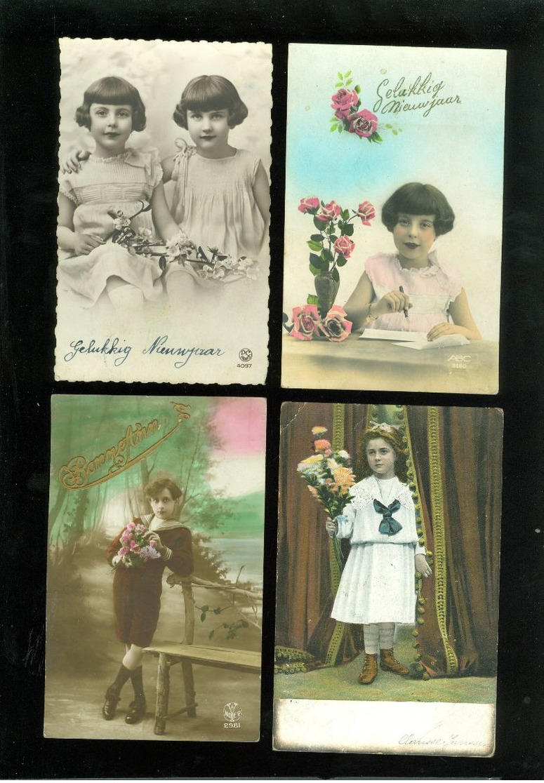 Beau lot de 60 cartes postales de fantaisie enfant  fillette enfants  Mooi lot van 60 postkaarten fantasie kinderen kind