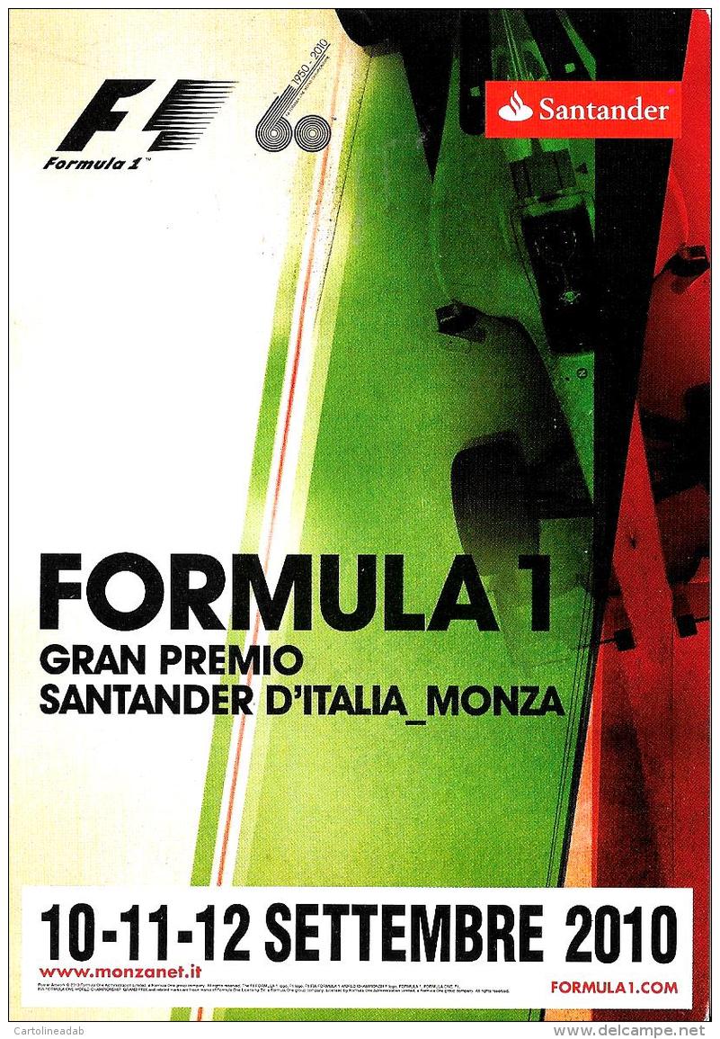[MD1288] CPM - FORMULA 1 GRAN PREMIO SANTANDER D'ITALIA MONZA - NUMERATA 716 - CON ANNULLO 12.9.2010 - NV - Grand Prix / F1