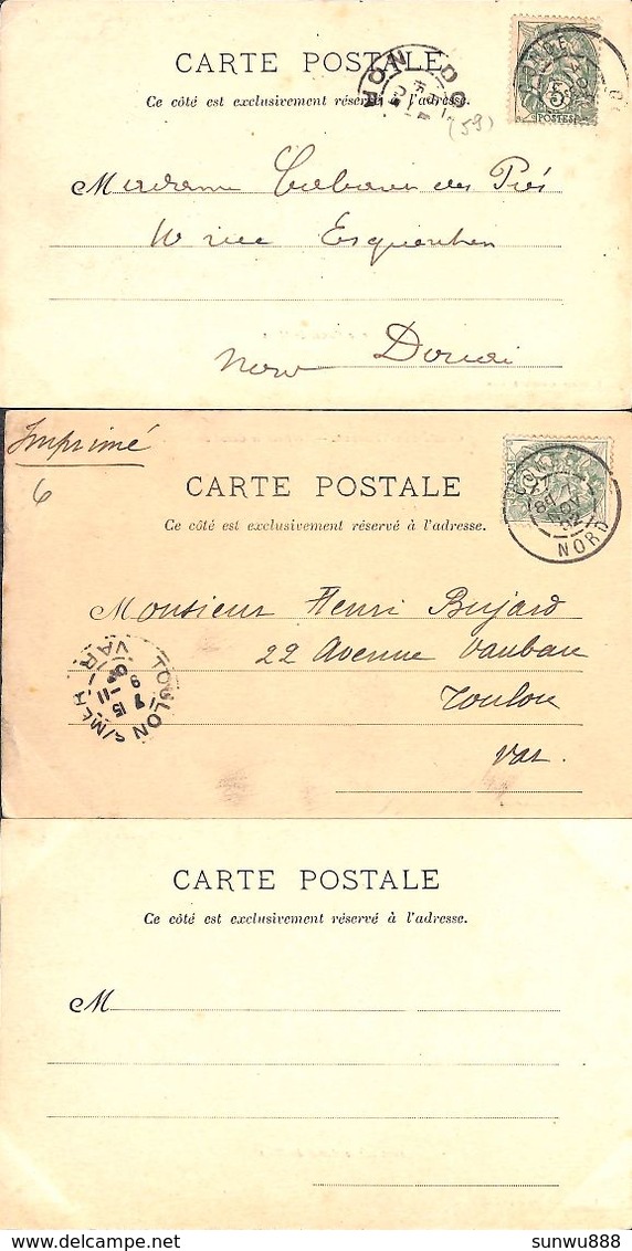 Condé-sur-l'Escaut - Port Sur Le Canal De Mons - Lot De 3 Cartes (animée, Batellerie, ..) - Hausboote