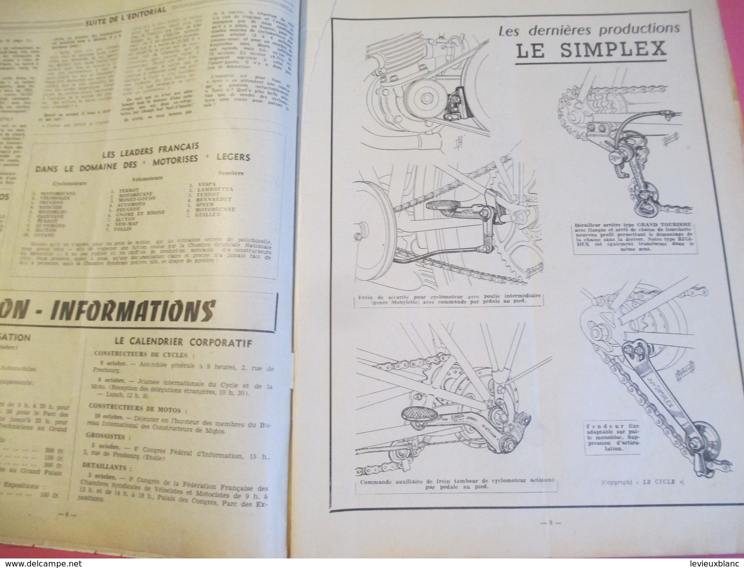 Revue D'époque/Cycles-Cyclomoteurs-Scooters/N° 22/40éme Salon L'Automobile Cycle/Salon De Paris /N° Spécial/1953  AC140 - Motos